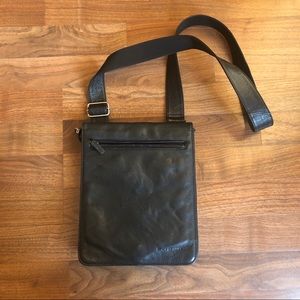 Fossil Black Leather Crossbody Shoulder Purse Bag
